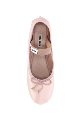 Ballerine satinate rosa Miu Miu | 5F794DQU6F0615